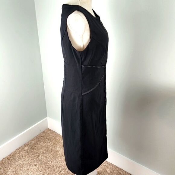 Dress Barn Women’s Sleeveless Shift Midi Dress Size 10 Black - Picture 3 of 6